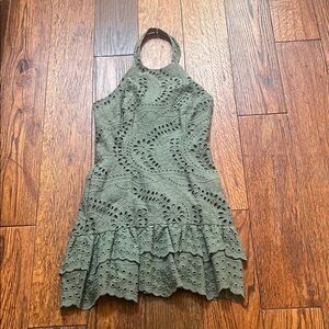 NWT Parker halter eyelet dress in Greenbriar. Size 4